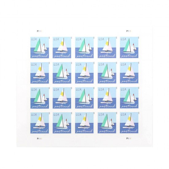 2023 US Sailboats Postcard Forever First-Class Postage Stamps